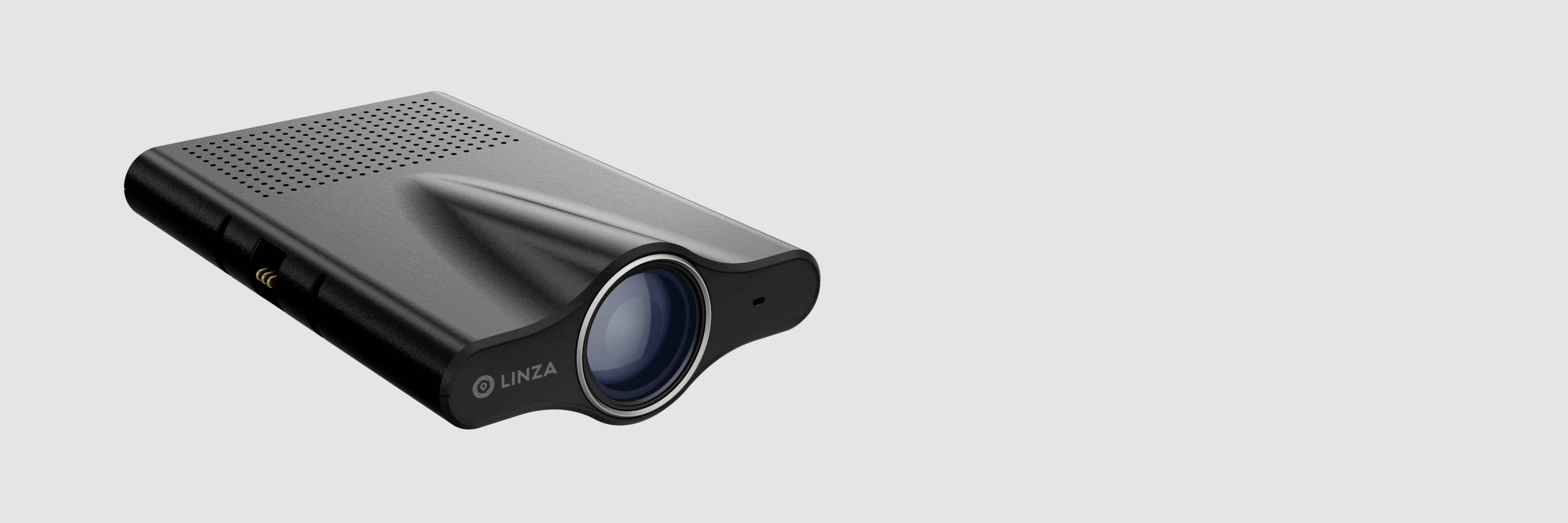 Atmotube PRO and Atmotube PLUS two air quality monitors on dark background flying in space 