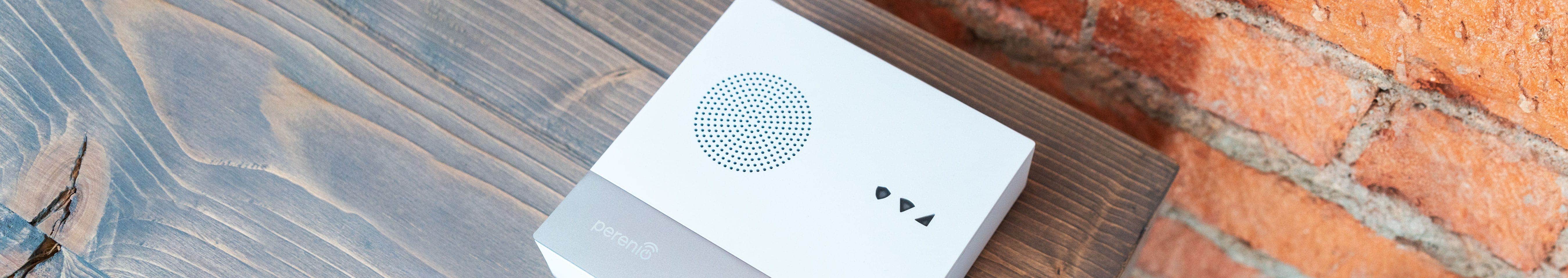 Atmotube PRO and Atmotube PLUS two air quality monitors on dark background flying in space 